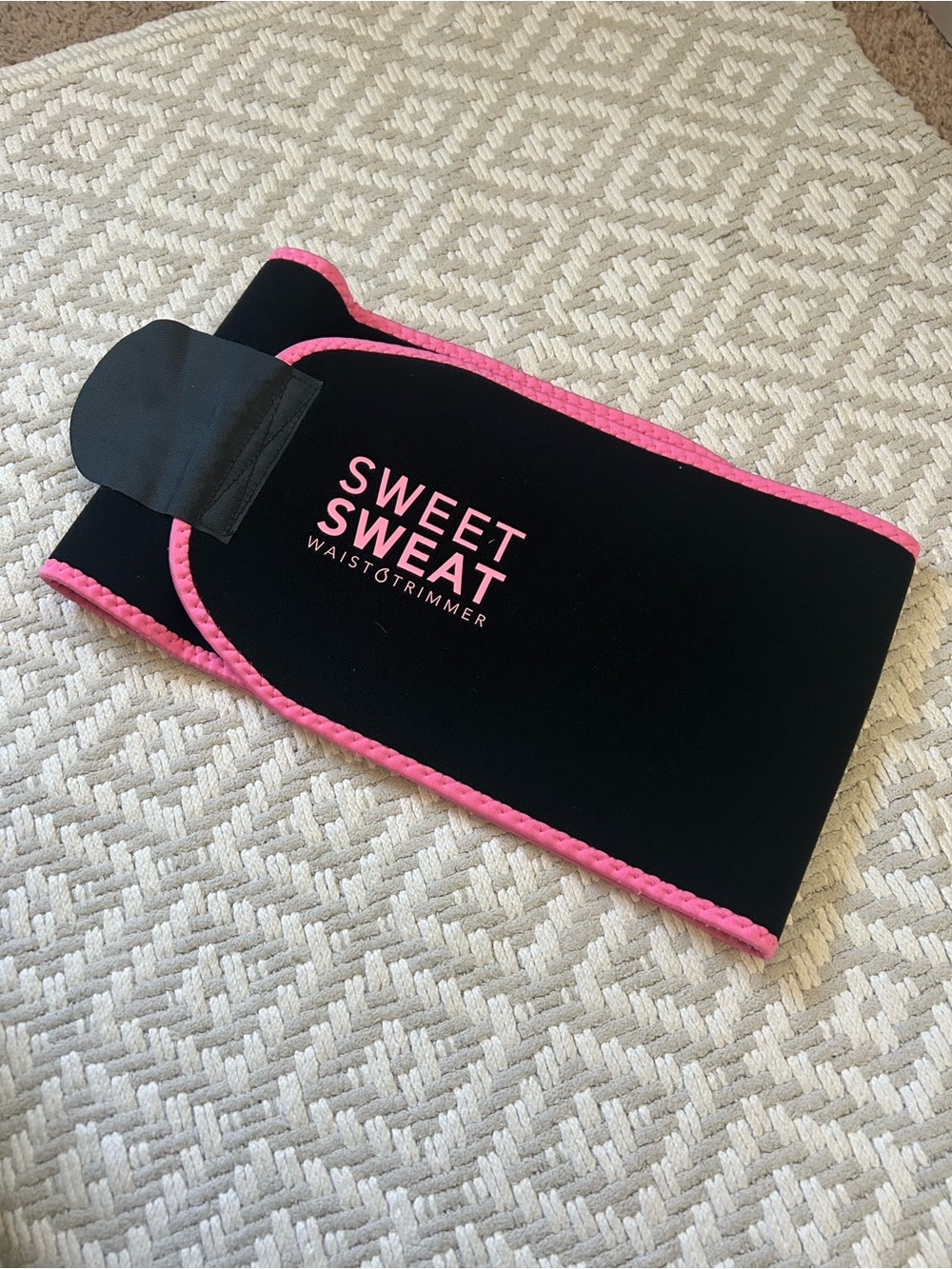 Waist Trimmer Belt - Black with Pink Trim